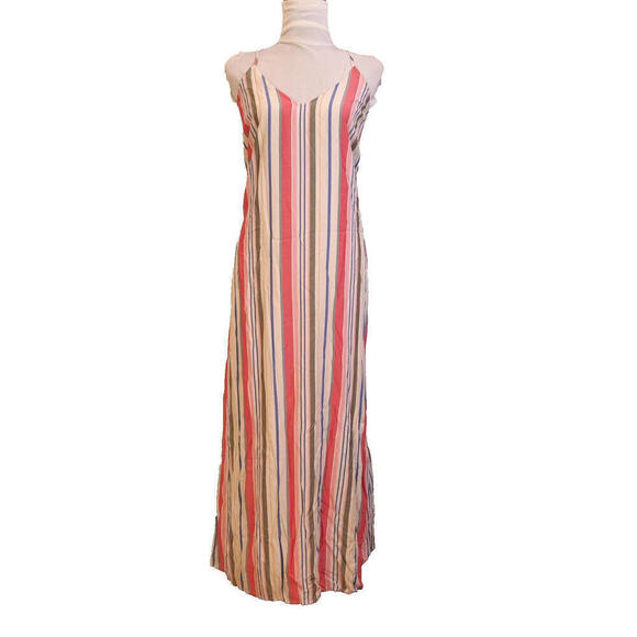 Old Navy Striped Maxi Dress | Size L | Criss Cross Back | Multi-Color Stripes - Picture 1 of 13